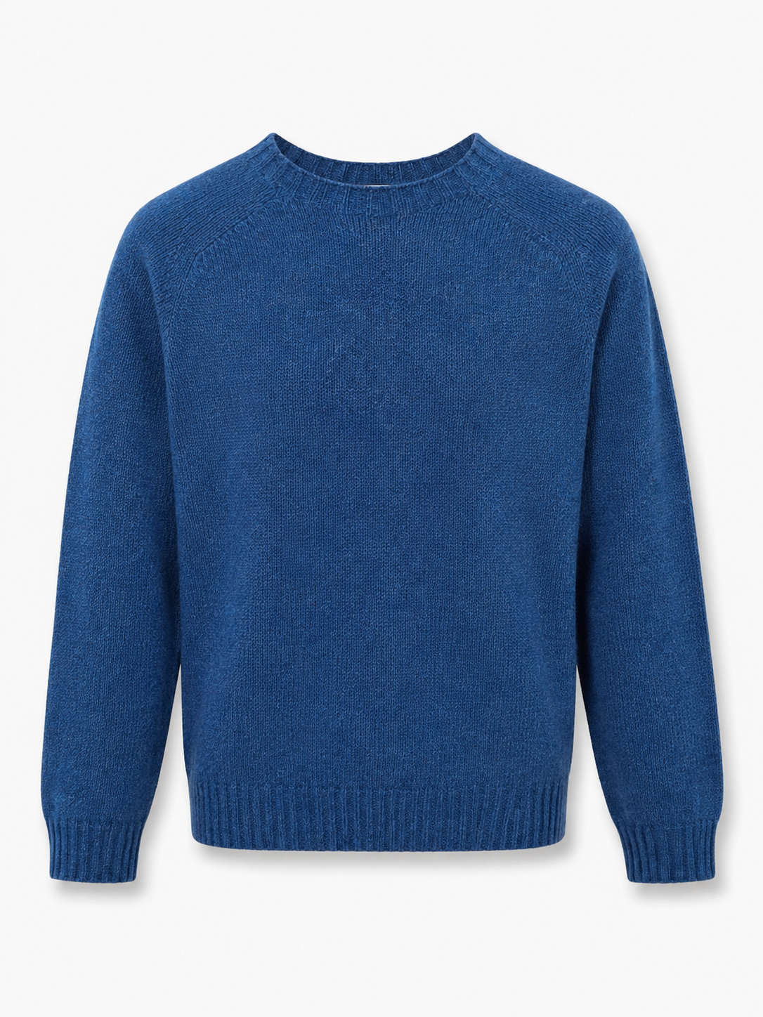 Harley of Scotland Herren-Wollpullover saphirblau Rückansicht